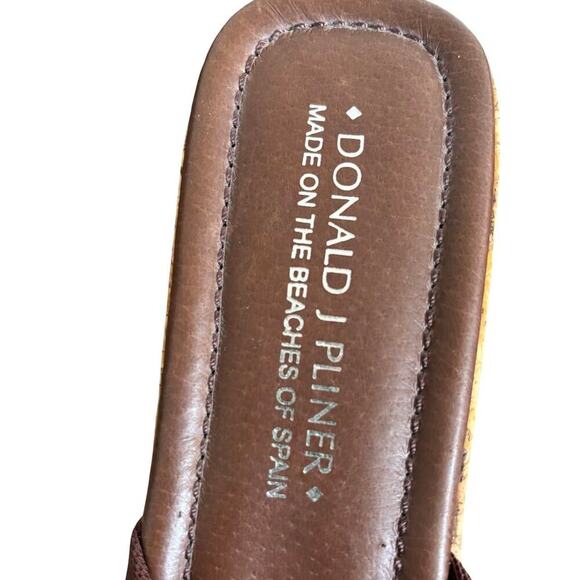DONALD PLINER BROWN CHUNKY WEDGE SANDALS‎ HEELS SIZE 10.5 NEW. - Picture 6 of 8